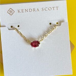Kendra Scott Cailin Pendant Necklace in Gold with Burgundy Crystal